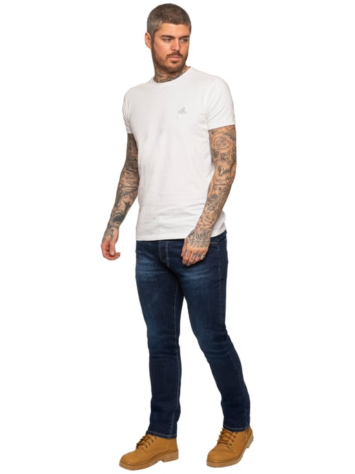 Enzo Heren Slim Stretch Denim Jeans - Image 6